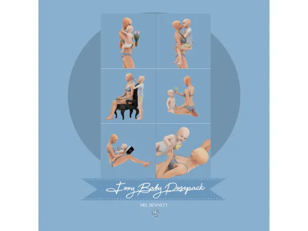 Mix Foxy Baby Posepack - The Sims 4 Custom Content