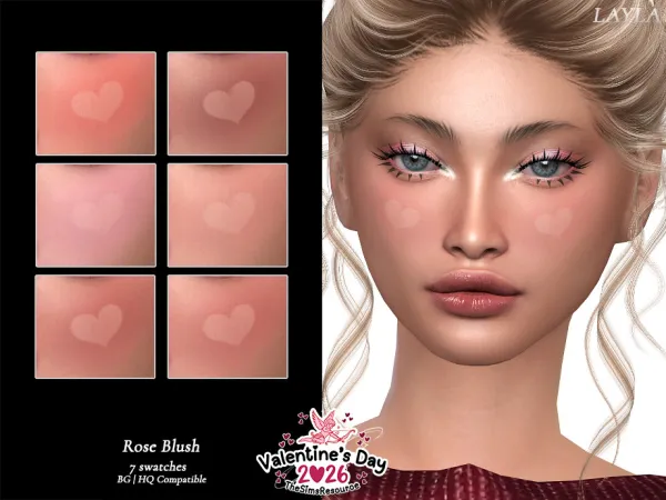 Alpha tsr Valentine'sDay2026 Rose Blush - The Sims 4 Custom Content