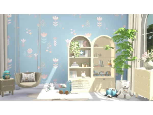 Maxis Match Ellies Wallpaper - The Sims 4 Custom Content