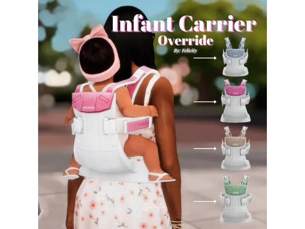 Mix Infant Back Carrier Override u2014 by Felicity - The Sims 4 custom content
