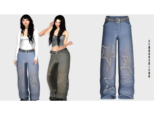 Alpha Street Sweep Jeans - The Sims 4 Custom Content