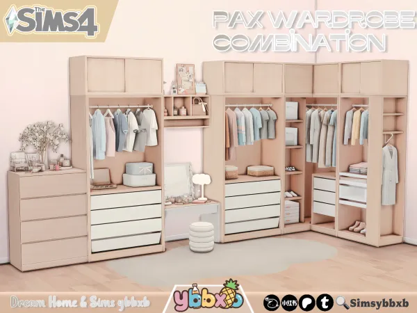 Maxis Match Dream Home Pax Wardrobe Combination by simsybbxb - The Sims 4 Custom Content
