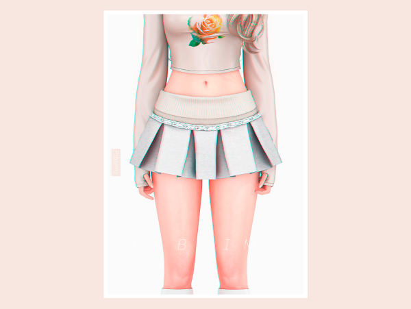 Alpha 🌸 Natty Mini Skirt 🌸 by plbsims - The Sims 4 custom content