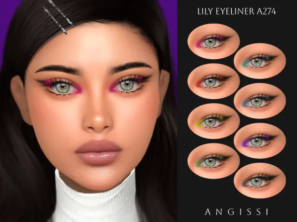 Alpha Lily Eyeliner A274 by ANGISSI - The Sims 4 Custom Content