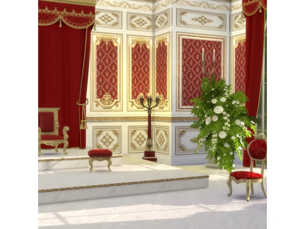 Alpha Royal Damask Framed Panels - The Sims 4 Custom Content