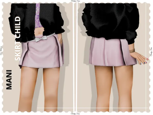 Alpha Mani Skirt Child - The Sims 4 custom content