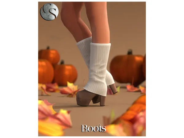 Mix CAMUFLAJE Falling Leaves Collection Boots - The Sims 4 Custom Content
