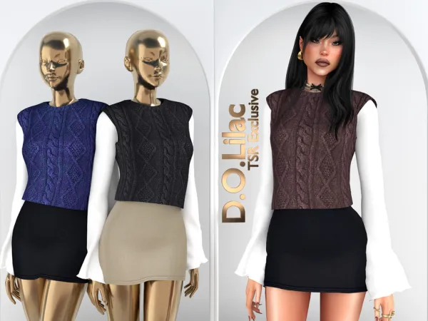 Alpha Soft Layered Chic Set DO130 - The Sims 4 Custom Content