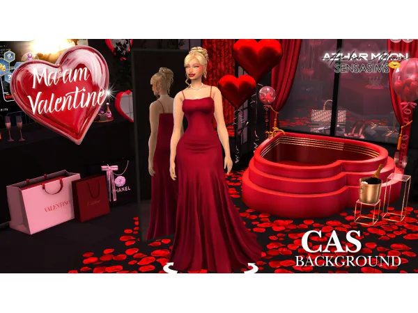 Maxis Match Mau2019am Valentine CAS Background Collection [SENSASIMS] by [AZHARMOONN] X - The Sims 4 Custom Content
