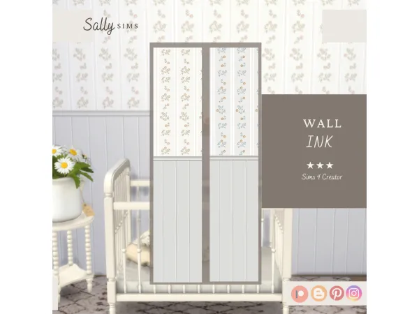 Alpha Wall INK - The Sims 4 Custom Content
