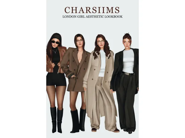 Mix London Girl Aesthetic Lookbook by CHARSIIMS - The Sims 4 Custom Content