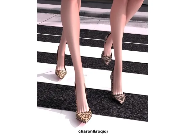 Mix [charonroqiqi]N4_Red soled high heels(ingameblender) - The Sims 4 Custom Content