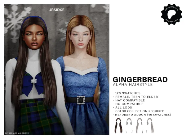 Alpha URSIDXE GINGERBREAD (Touch Up Tier) - The Sims 4 Custom Content