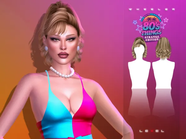 Alpha LEXEL Wheeler adult hairstyle - The Sims 4 Custom Content