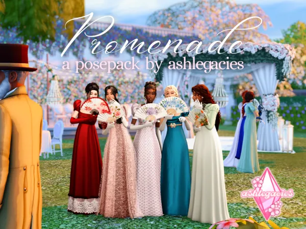 Mix Promenade Posepack - The Sims 4 custom content
