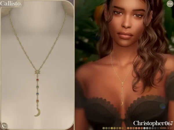 Mix Callisto Necklace Star and Moon Lariat Necklace Christopher067 - The Sims 4 Custom Content