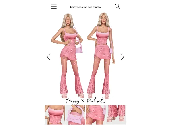 Maxis Match Preppy In Pink Vol3 Party Lookbook by babybeesims - The Sims 4 Custom Content