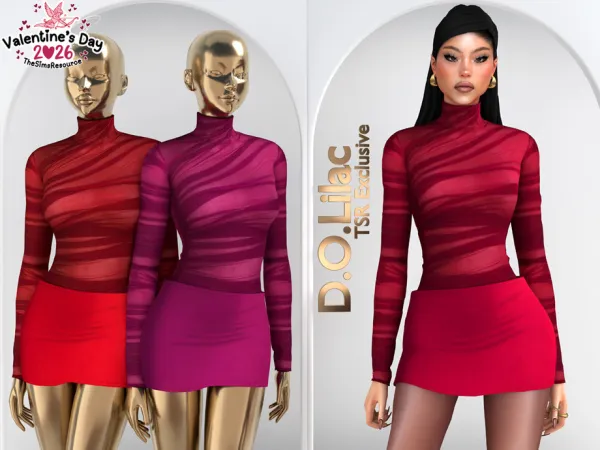 Alpha Scarlet Muse Set DO140 - The Sims 4 Custom Content
