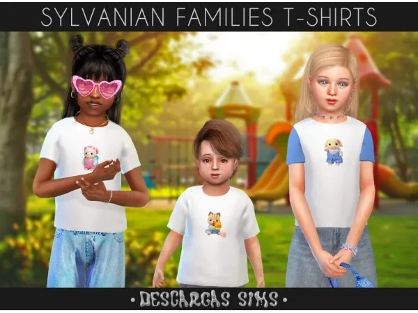 Alpha SYLVANIAN FAMILIES T Shirts (Child And Toddler) - The Sims 4 Custom Content