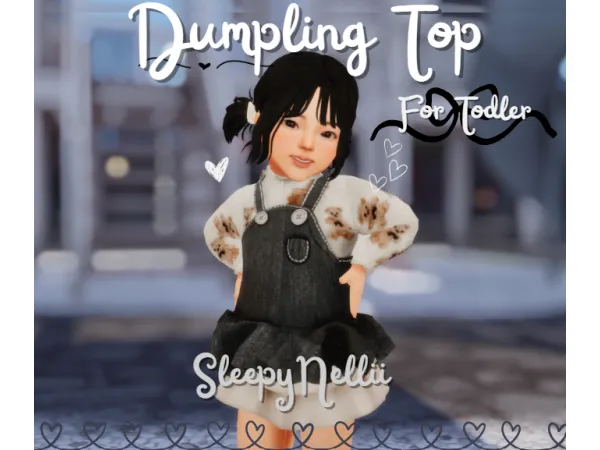 Mix Dumpling top for Toddlers - The Sims 4 Custom Content