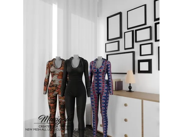 Alpha MARIGOLD AIMEE JUMPSUIT - The Sims 4 Custom Content