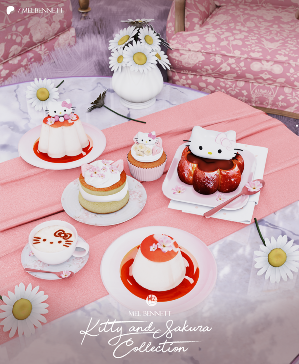 Mix Kitty and Sakura Collection by melbennett - The Sims 4 custom content