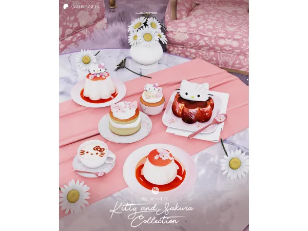 Mix Kitty and Sakura Collection - The Sims 4 custom content