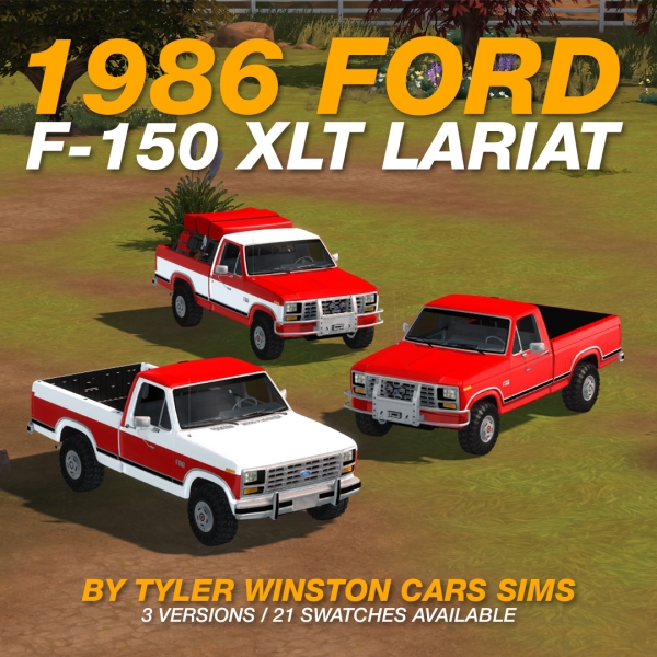 Alpha Tyler Winston Cars 1986 Ford F 150 XLT Lariat by tylerwcars - The Sims 4 custom content