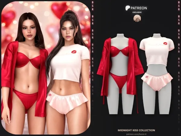 Alpha Midnight Kiss Collection P271 - The Sims 4 Custom Content