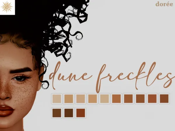 Alpha dune freckles by doree sims - The Sims 4 Custom Content