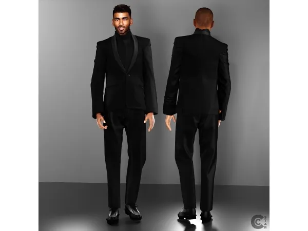 Alpha Valentine's Sharp Lapel Tailored Blazer Shirt - The Sims 4 custom content