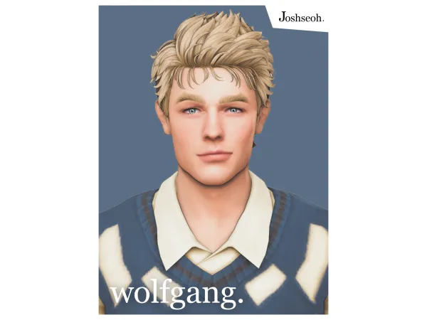 Maxis Match Wolfgang Hair by jo_se_oh - The Sims 4 Custom Content