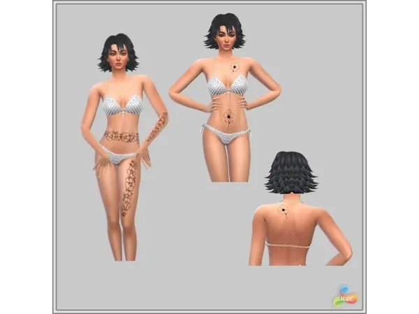 Maxis Match February Birth Flower u2013 Primrose Tattoo Set - The Sims 4 Custom Content