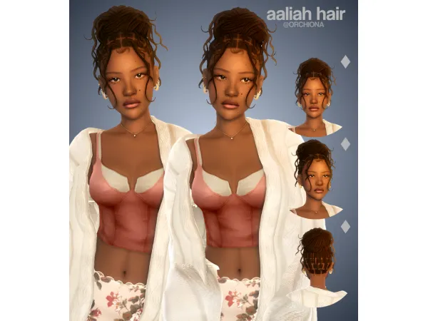 Maxis Match aaliah hair by orchiona_ - The Sims 4 Custom Content