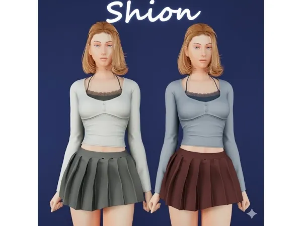 Alpha Shion Kime Outfit - The Sims 4 Custom Content