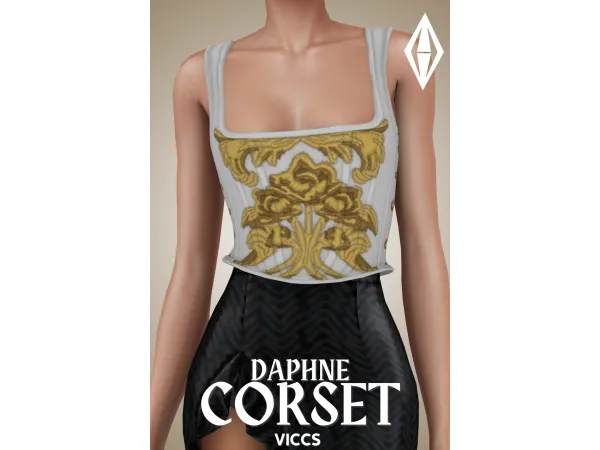 Maxis Match VICCS_DAPHNE CORSET (TEEN ELDER) - The Sims 4 Custom Content
