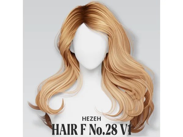 Alpha [Hezeh]FHair No28 V1 - The Sims 4 Custom Content
