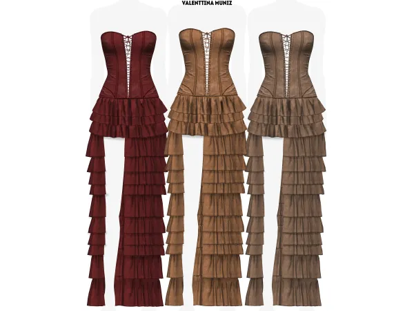 Mix Monopoly Dress Valenttina Muniz - The Sims 4 Custom Content