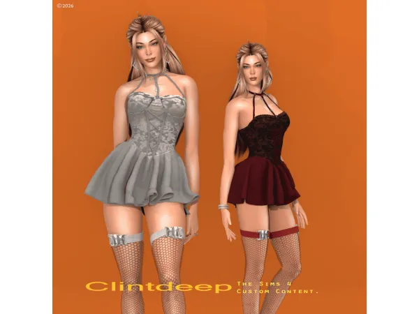 Alpha Clintdeep Calliana Top Skirt Set - The Sims 4 Custom Content