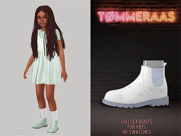 Mix Tu00d8MMERAAS Chelsea Boots for Kids - The Sims 4 Custom Content