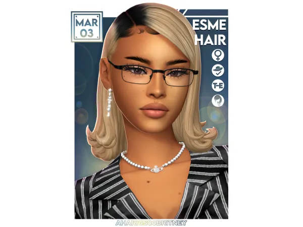 Maxis Match Esme Hair by aharris00britney - The Sims 4 Custom Content