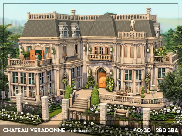 Maxis Match Chateau Veradonne (NO ) by xogerardine - The Sims 4 Custom Content