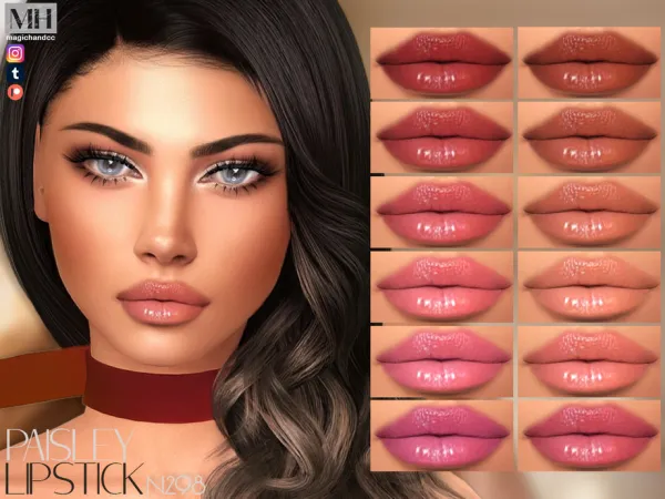 Alpha Paisley Lipstick N298 - The Sims 4 Custom Content