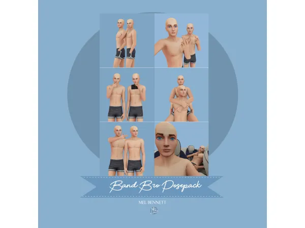 Mix Band Bro Posepack - The Sims 4 Custom Content