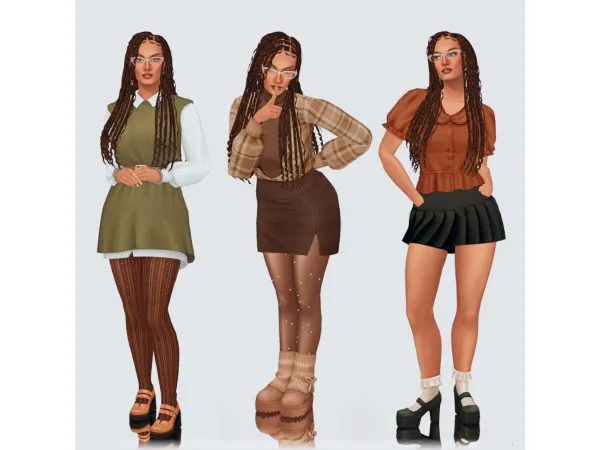 Mix / maya everyday lookbook by zoexxliv - The Sims 4 custom content