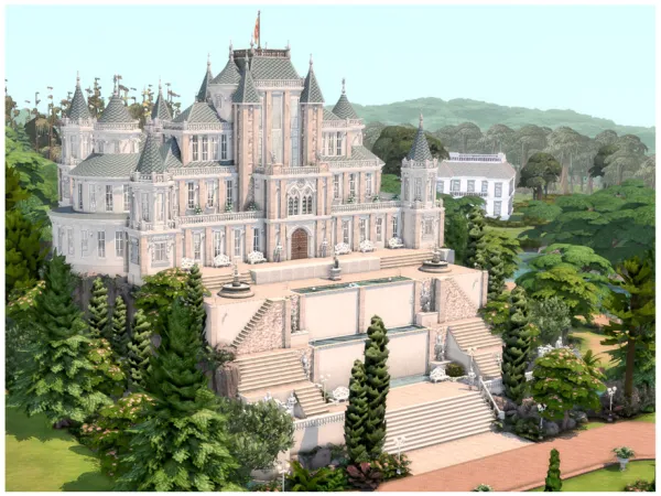 Maxis Match MM The River Castle by Merin_Martini - The Sims 4 Custom Content