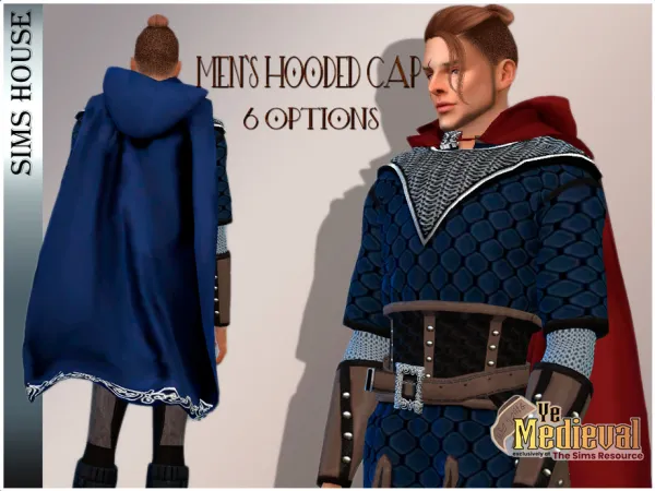 Alpha MEN'S HOODED CAP by Sims_House - The Sims 4 Custom Content