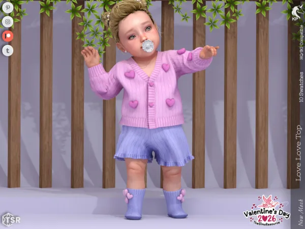 Alpha Love Love Top Infant by KaTPurpura - The Sims 4 custom content