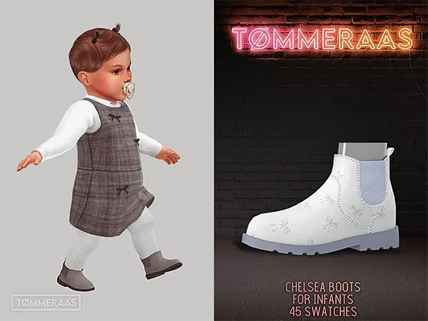 Mix Tu00d8MMERAAS Chelsea Boots for Infants - The Sims 4 Custom Content
