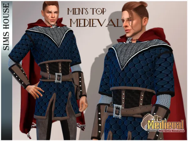 Alpha Ye Medieval MEN'S TOP MEDIEVAL by Sims_House - The Sims 4 Custom Content